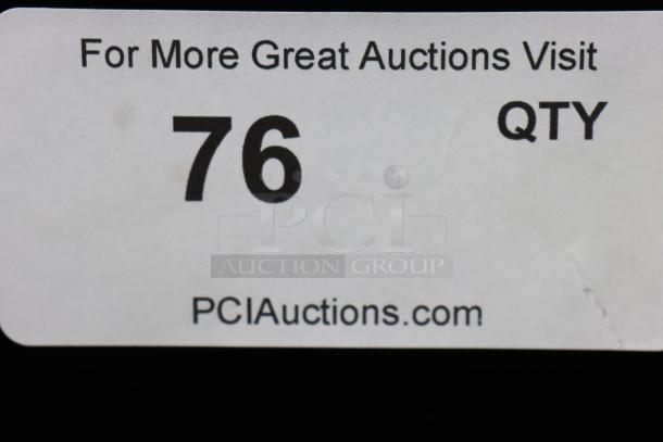 Auction label displaying "76 QTY" and "PCIAuctions.com" with a mention for more auctions.