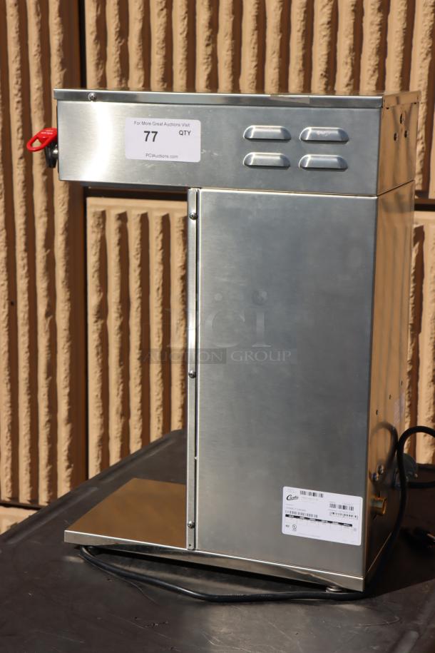 Curtis D500GT12A000 Automatic Airpot Coffee Brewer, digital controls, 120V, stainless steel, new with minor dings.