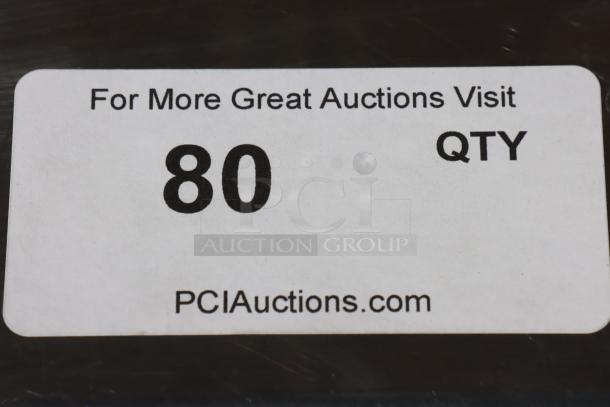Tag showing quantity "80" for Noble Warewashing WAREFORCE UL-30 Low Temp Undercounter Dishwasher, available at PCIAuctions.com.
