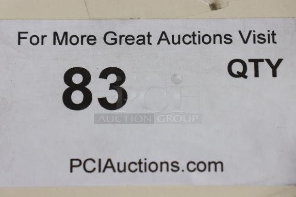Label displaying "For More Great Auctions Visit PCIauctions.com," quantity marked as "83."