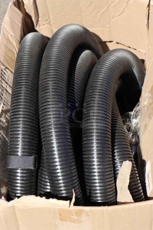 Lavex 3-500 carpet extractor hoses in box, brand new, 25 ft length, compatible with 12-gal, 500 PSI model.
