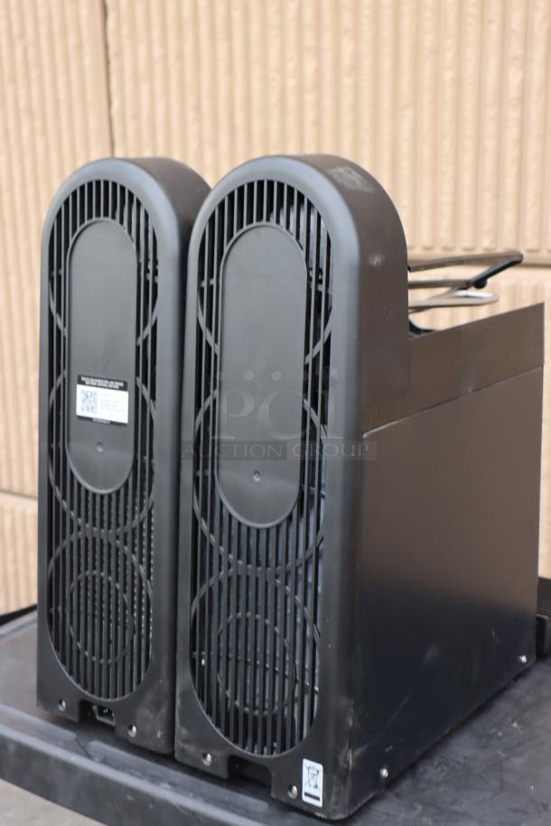 BRAND NEW Narvon 2x5 Gallon Refrigerated Beverage Dispenser; minor scratches, missing components, 115V, 250W, 1 Phase.