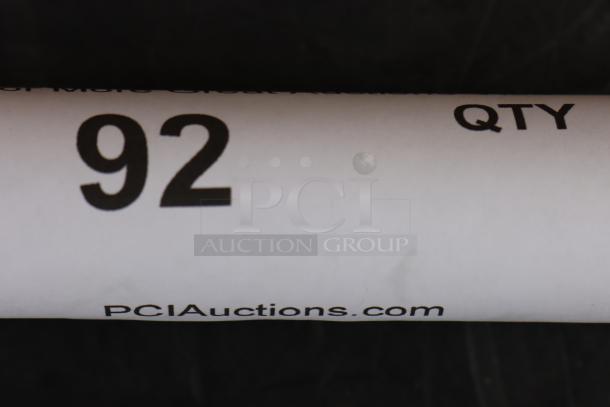 New Fisher 2911 36" Hose Assembly, 1.15 GPM lever spray valve, made in America. No original packaging. Label: PCI Auctions, QTY 92.