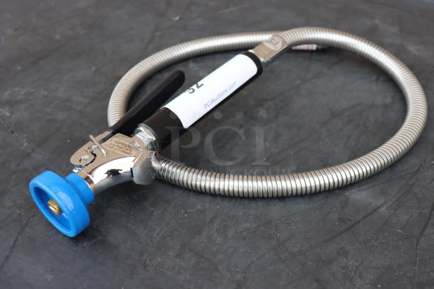 BRAND NEW Fisher 2911 36" Hose Assembly with 1.15 GPM long lever spray valve, out of packaging, made in USA.