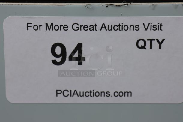 Sticker label on appliance with auction details: "94 QTY, For More Great Auctions Visit PCIAuctions.com".