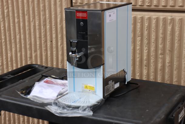 BRAND NEW Grindmaster 2403-001 1.3 Gallon Hot Water Dispenser, 240V, 2900W, tap-operated, serial no. 0521036681, out of packaging.
