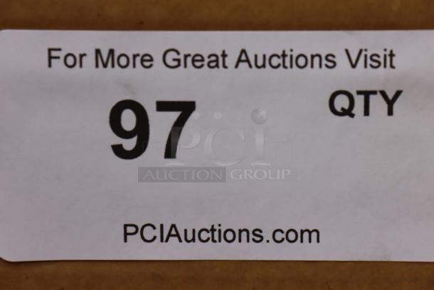 Label displaying auction information with "97 QTY" and "PCIAuctions.com" text.