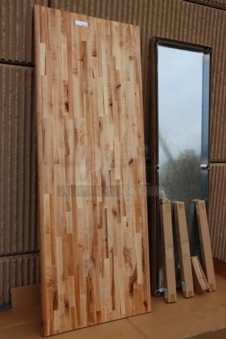 Brand new Regency 600TW3696G wood top work table, 36"x96". Galvanized base, adjustable undershelf. Packaging damaged.