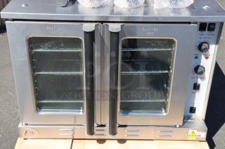 BRAND NEW! Cooking Performance Group FEC-100-DDD Deep Depth Single Deck Full Size Electric Convection Oven - 240V, 1 / 3 Phase, 11.9 kW. SERIAL#: 0724FECDDD 029. Unit is out of original packaging. May be missing screws/small pieces of hardware. - Item #1213305