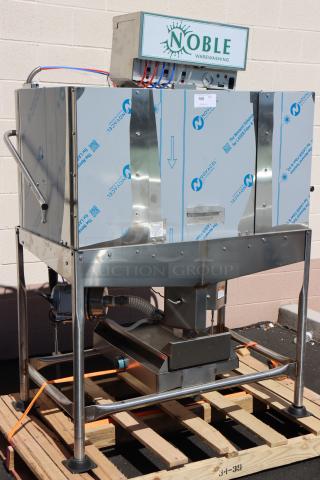 BRAND NEW Noble Warewashing II Double Rack Dishwasher, Model WAREFORCE II, 115V, bent top control panel brackets. Serial No.: 25D008074.