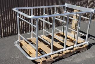 New Age 1264 Heavy-Duty Aluminum Lug Rack, 29.5"x33"x62", 10 lugs, brand new with scuff marks.