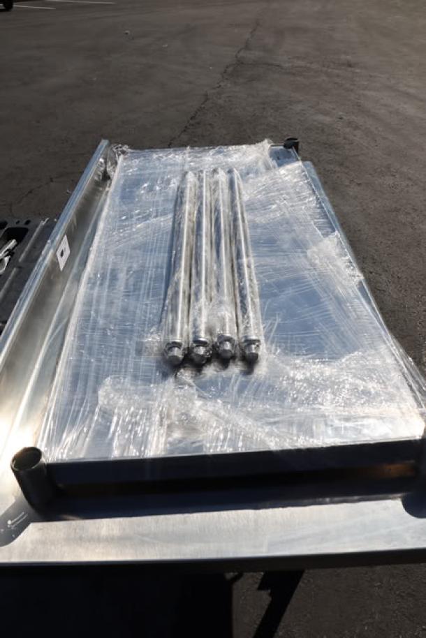 BRAND NEW Eagle Group T3060SEB-BS-E23L 30x60" stainless steel work table with left sink, wrapped, out of box, may miss pieces.