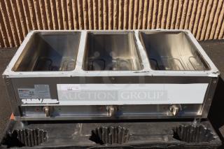 BRAND NEW ServIt 423EST3WO electric steam table, three pan open well, adjustable undershelf, 120V, 1500W.