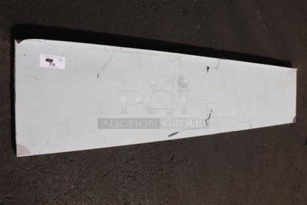 Regency 600WS1884HD 18"x84" heavy-duty stainless steel wall shelf, new scratch-and-dent condition, 16 gauge.