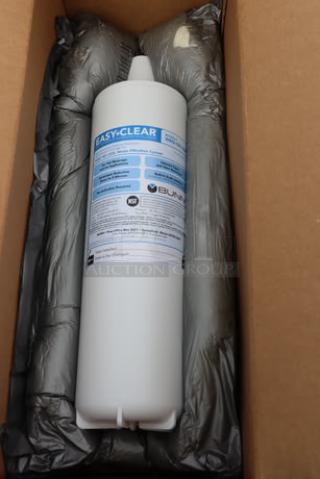 Bunn WEQ 56000.0121 water filtration cartridge, brand new, 10,000-gallon capacity. Features NSF certification label.