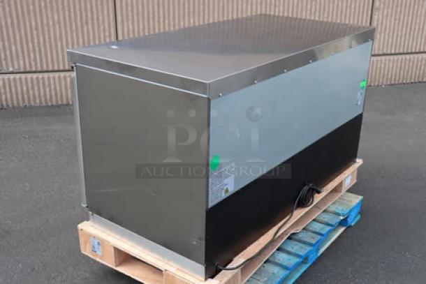 Avantco ZUC60RHC 60" undercounter refrigerator, new condition, 115V, minor dents possible, on wooden pallet, serial 765720511.