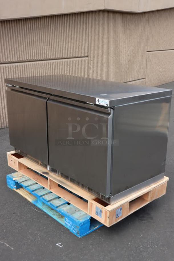 Avantco ZUC-60R-HC 60" undercounter refrigerator on pallet, new, no original packaging, minor dents possible, 115V.