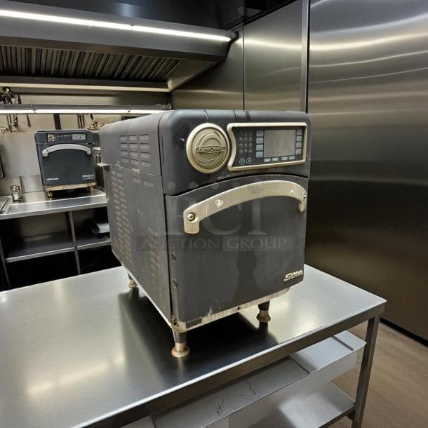 TurboChef Sota high-speed countertop oven, 208/240V, black with a control panel, outstanding condition, fully tested.