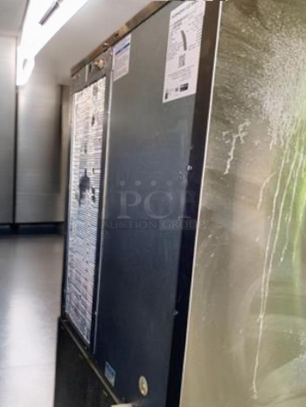 Hoshizaki KM-901MAJ ice maker, superb condition, fully tested, labels indicate 208–230V operation, modular design.