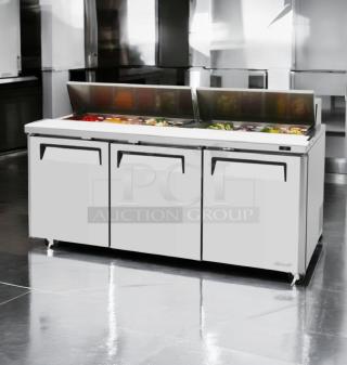 Turbo Air MST-72-N refrigerated sandwich/salad prep table, outstanding condition, fully tested, 115V, Mega Top model.