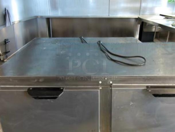 Turbo Air MST-72-N refrigerated prep table in outstanding condition, stainless steel, 115V, fully tested and working.