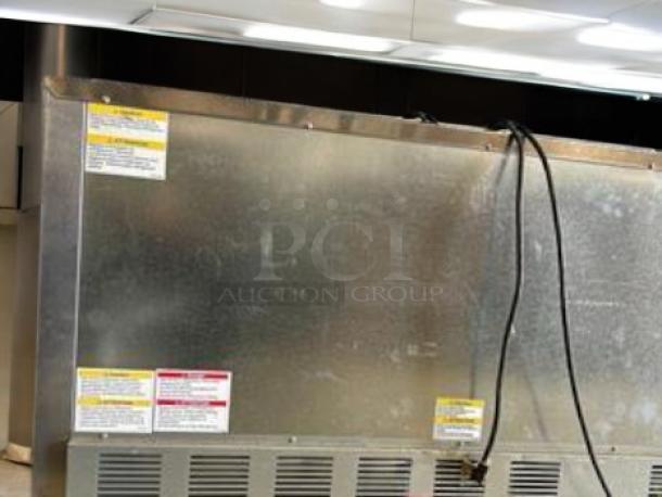 Turbo Air MST-72-N refrigerated prep table in outstanding condition, visible power cords, and product labels on the back.