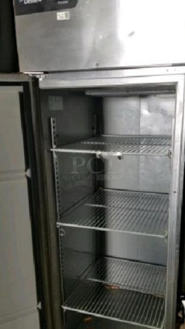 Manitowoc Delfield GBF1P-S-IJ single door freezer, stainless steel, fully tested, superb condition, with adjustable shelves.