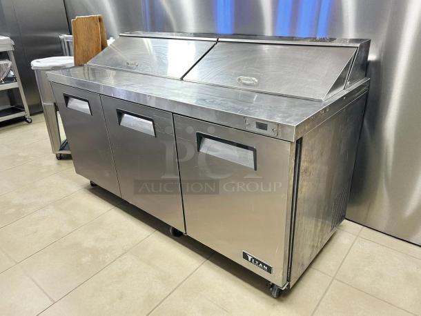 Titan Refrigeration XTSU72 72" Sandwich Prep Table in excellent condition; tested, working, stainless steel, 115v.