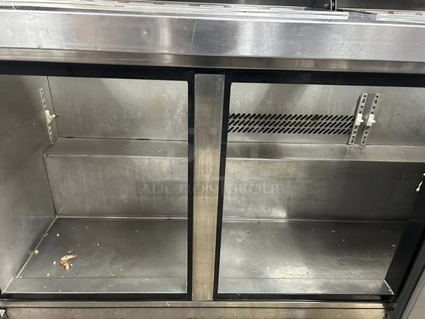 Titan Refrigeration XTSU72 sandwich prep table, stainless steel interior, excellent condition, tested and working.