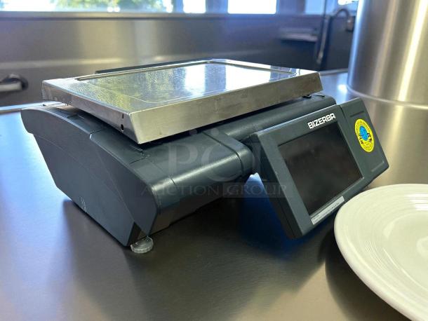 Bizerba KH II 100 countertop scale, great condition, with 30 lb. capacity, PC, label printer, tested and working.