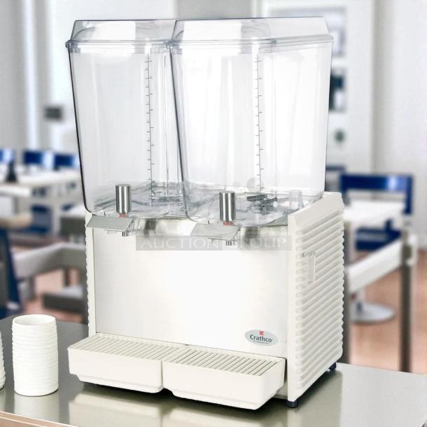 Crathco D25-4 refrigerated drink dispenser, great condition, two 5-gal bowls, pre-mix, 115v; tested and working.