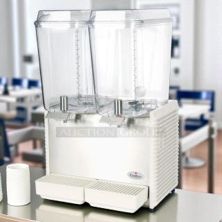 Crathco D25-4 refrigerated drink dispenser, great condition, two 5-gal bowls, pre-mix, 115v; tested and working.