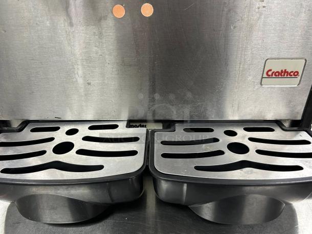 Crathco D25-4 refrigerated drink dispenser, stainless steel, dual 5-gal bowls, tested and working, great condition.