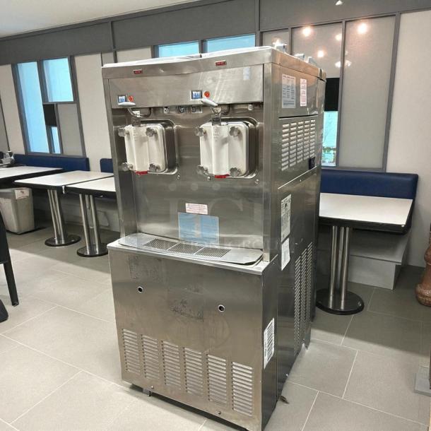 Taylor 321-27 two-flavor soft serve machine in excellent condition, 208/230V, stainless steel, fully tested and working.