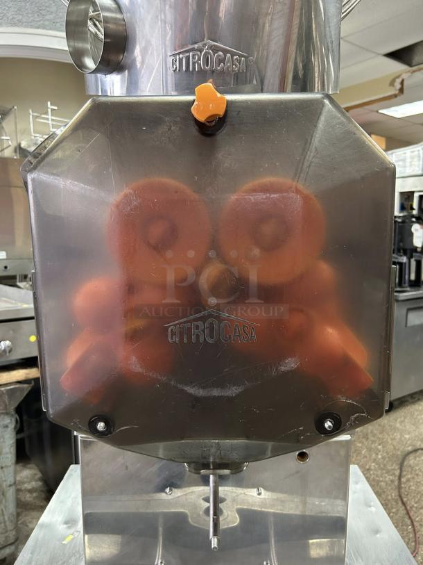 Citrocasa 8000SB Automatic Orange Juicer, 115V, tested and working, stainless steel, "AS IS" condition.