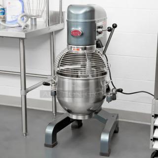 Outstanding Find - Avantco MX30 30 Qt. Planetary Floor Mixer with Guard & Standard Accessories - 120V, 1 3/4 hp - Tested and Working! - Item #1213199