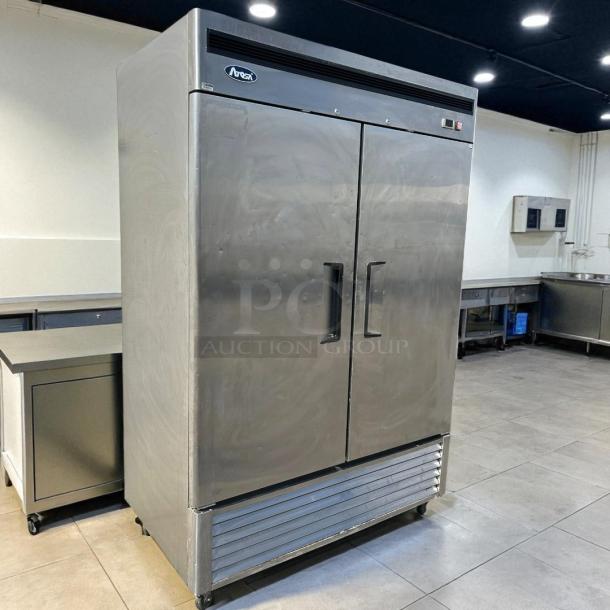 Atosa MBF8507GR 46 Cu.ft double door bottom mount refrigerator in excellent condition. Tested and working.