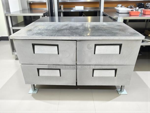 True TUC-60D-4-HC undercounter refrigerator with four drawers, stainless steel, tested and working, excellent condition.