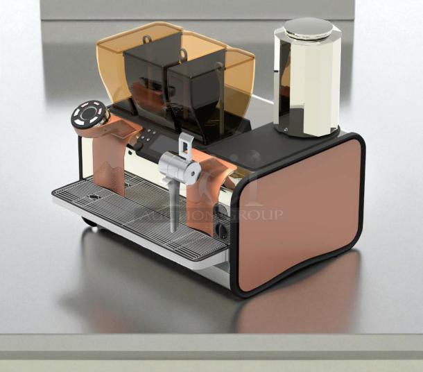 Starbucks Thermoplan Mastrena II Espresso Machine, sleek design, multiple hoppers, ideal for café use, well-maintained.