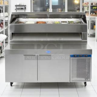 Amazing Find - Randell 72” Pizza Prep Table w/4 Drawers & Stainless Steel Shelving - Tested and Working! - Item #1213242