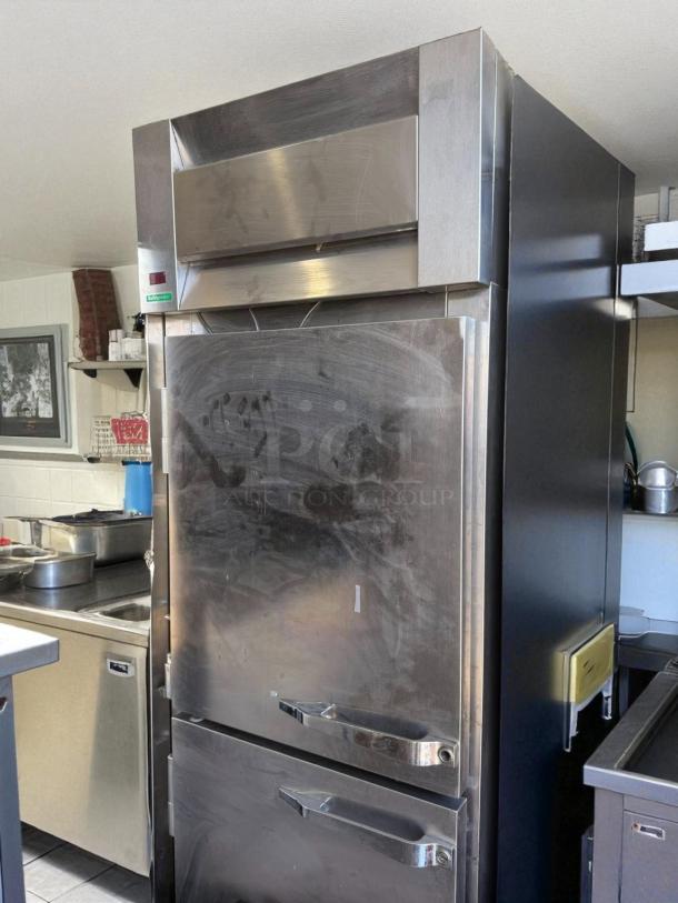 McCall MDL 1-102001 single door reach-in refrigerator, stainless steel, tested, great condition, commercial kitchen.