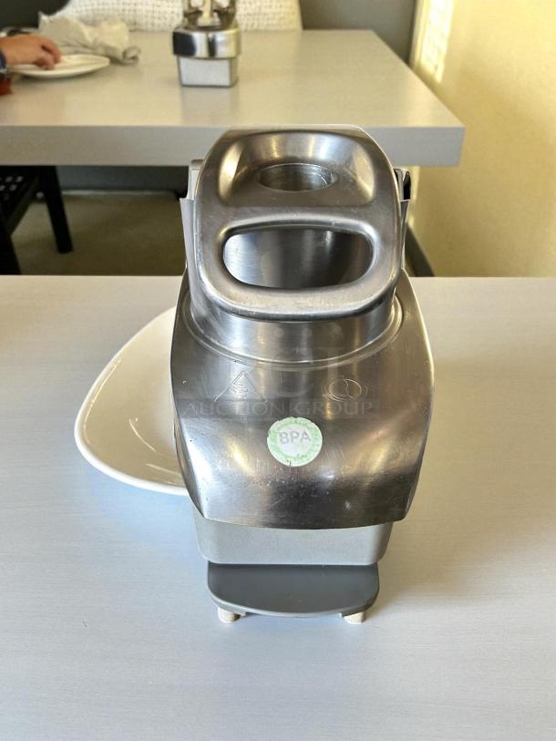Electrolux Professional 600474 food processor in excellent condition with side discharge, BPA-free label visible.