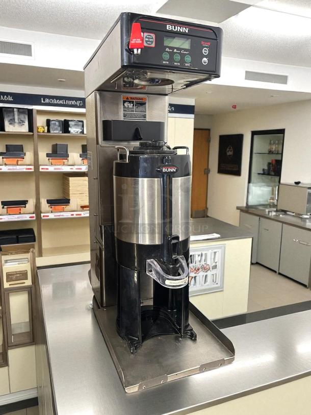 Bunn ICB-DV Tall Coffee Brewer; dual voltage, stainless steel, outstanding condition, fully tested, for thermal server.