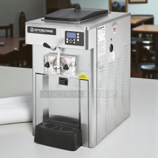 Stoelting F111 soft serve machine, excellent condition, stainless steel, tested and working, features digital controls.