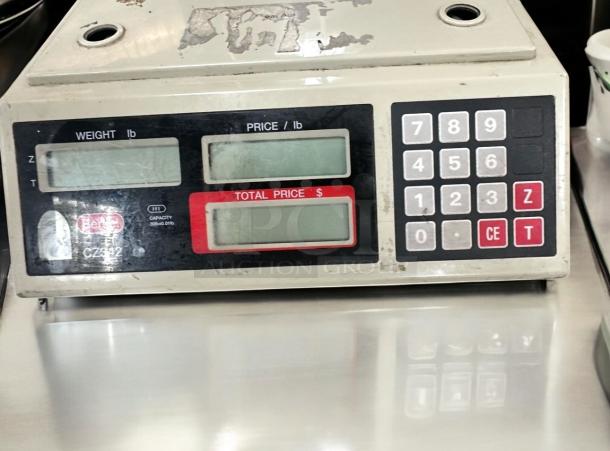 Berkel CZ342 Digital Price Computing Scale, excellent condition, tested working, 9V DC, capacity label visible.