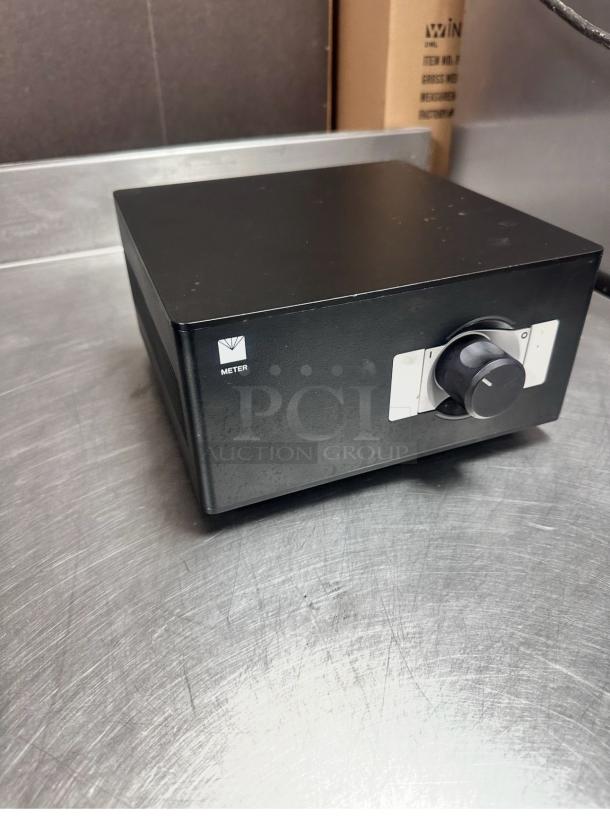 Pristine METER Control Power Unit, precision power supply/controller, fully tested, working, with front dial; model branding visible.