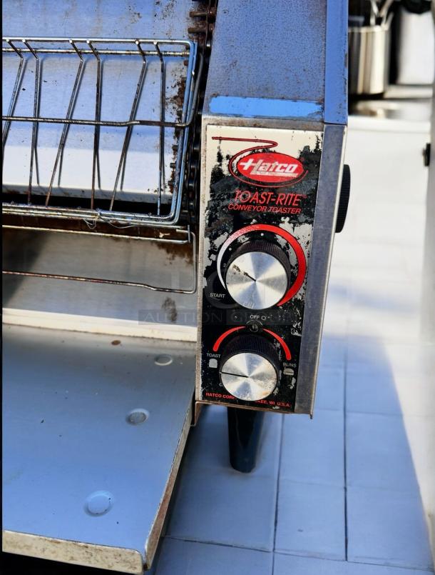 Hatco TRH-60 Toast-Rite Conveyor Toaster, 208V, fully tested and working, shows controls and brand label.