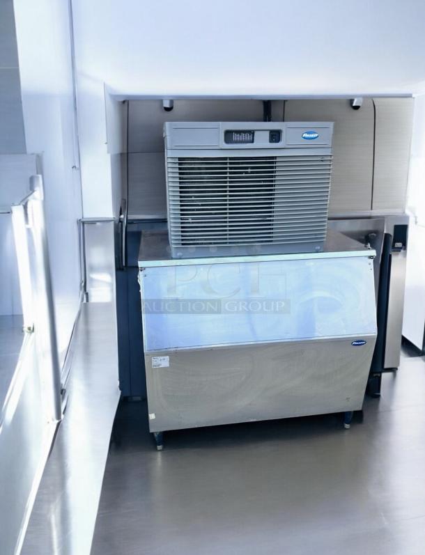 Follett HCC1410AHS Chewblet® Ice Maker, immaculate condition, 208–230V, large bin, fully tested, stainless steel exterior.