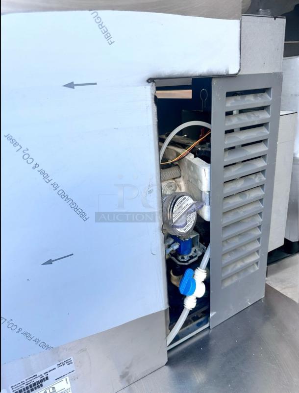 Immaculate Follett HCC1410AHS Chewblet® Ice Maker with bin, 208–230V, fully tested, fiberglass covering, and visible connections.