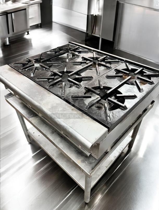 Imperial 6-Burner Gas Hot Plate Range in superb condition; natural gas, fully tested. Model by Imperial Commercial Cooking Equipment.